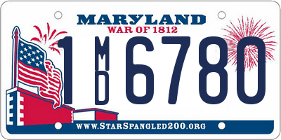 MD license plate 1MD6780