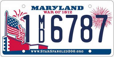 MD license plate 1MD6787