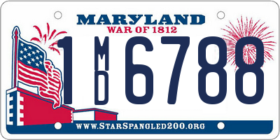 MD license plate 1MD6788