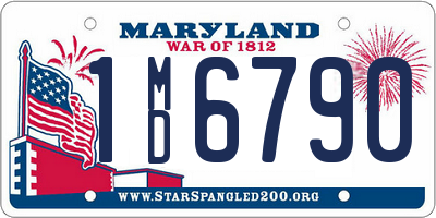 MD license plate 1MD6790