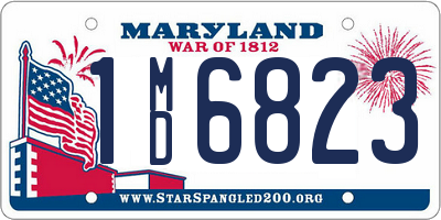 MD license plate 1MD6823