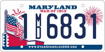 MD license plate 1MD6831