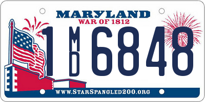 MD license plate 1MD6848