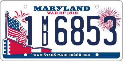 MD license plate 1MD6853