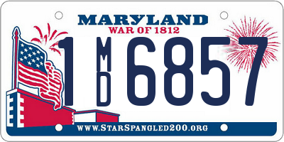 MD license plate 1MD6857