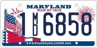 MD license plate 1MD6858