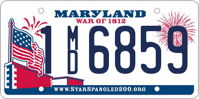 MD license plate 1MD6859