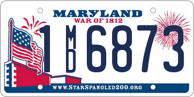 MD license plate 1MD6873