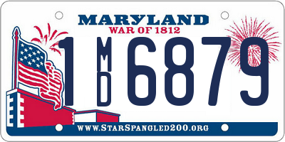 MD license plate 1MD6879