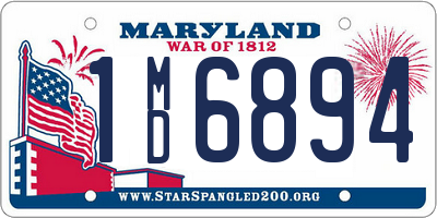 MD license plate 1MD6894