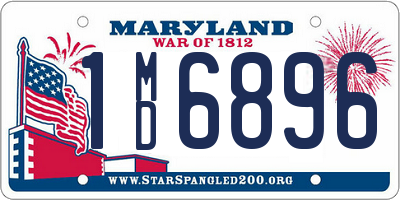 MD license plate 1MD6896