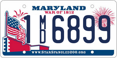 MD license plate 1MD6899