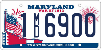 MD license plate 1MD6900