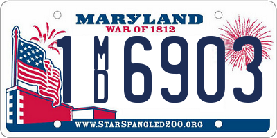 MD license plate 1MD6903