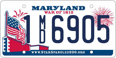 MD license plate 1MD6905