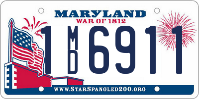 MD license plate 1MD6911