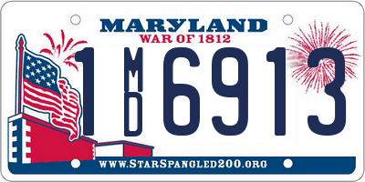 MD license plate 1MD6913