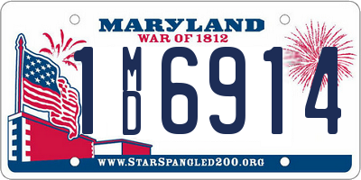 MD license plate 1MD6914