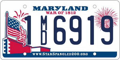 MD license plate 1MD6919