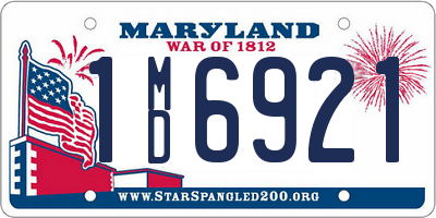 MD license plate 1MD6921