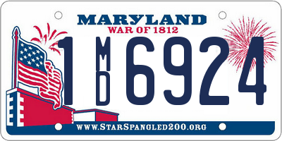 MD license plate 1MD6924