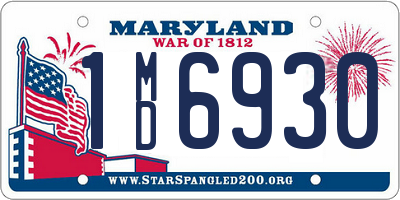 MD license plate 1MD6930