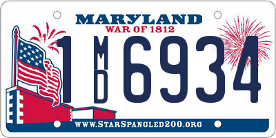 MD license plate 1MD6934