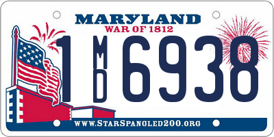 MD license plate 1MD6938