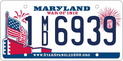 MD license plate 1MD6939