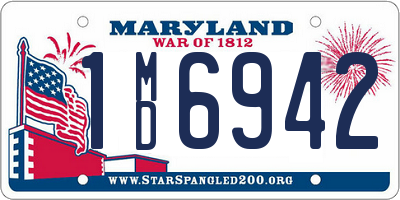 MD license plate 1MD6942