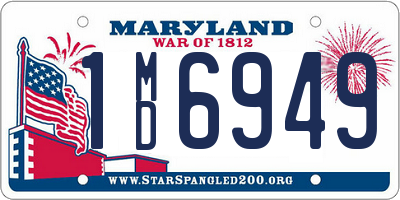 MD license plate 1MD6949