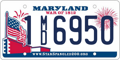 MD license plate 1MD6950