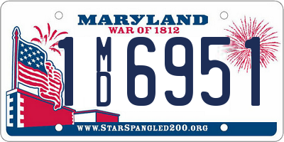 MD license plate 1MD6951