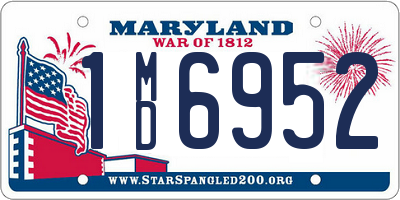 MD license plate 1MD6952