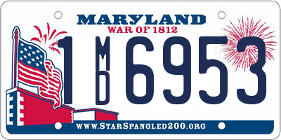 MD license plate 1MD6953