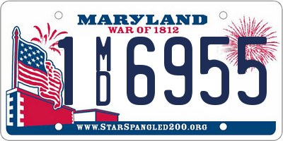 MD license plate 1MD6955