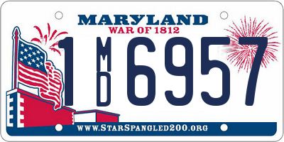 MD license plate 1MD6957