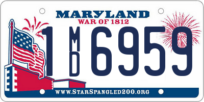 MD license plate 1MD6959