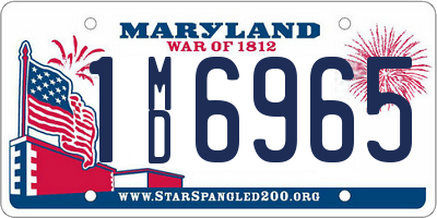 MD license plate 1MD6965