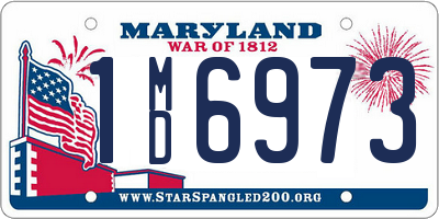 MD license plate 1MD6973