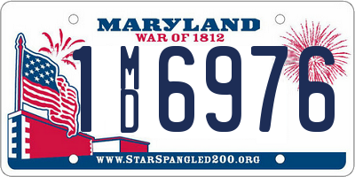 MD license plate 1MD6976