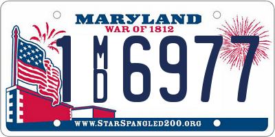 MD license plate 1MD6977