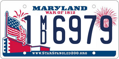 MD license plate 1MD6979