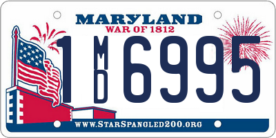 MD license plate 1MD6995