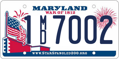 MD license plate 1MD7002