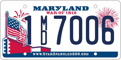 MD license plate 1MD7006