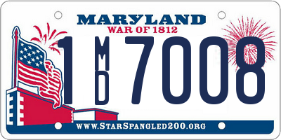 MD license plate 1MD7008