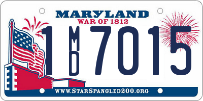 MD license plate 1MD7015