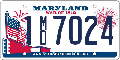 MD license plate 1MD7024