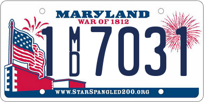 MD license plate 1MD7031